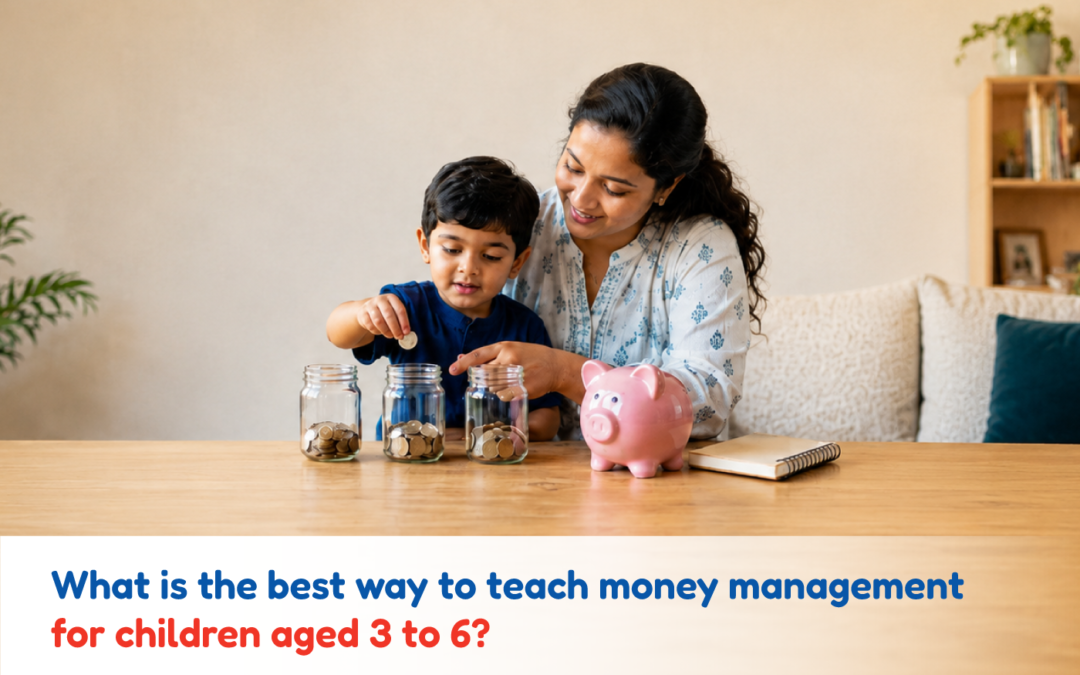 What is the best way to teach money management for children aged 3 to 6?