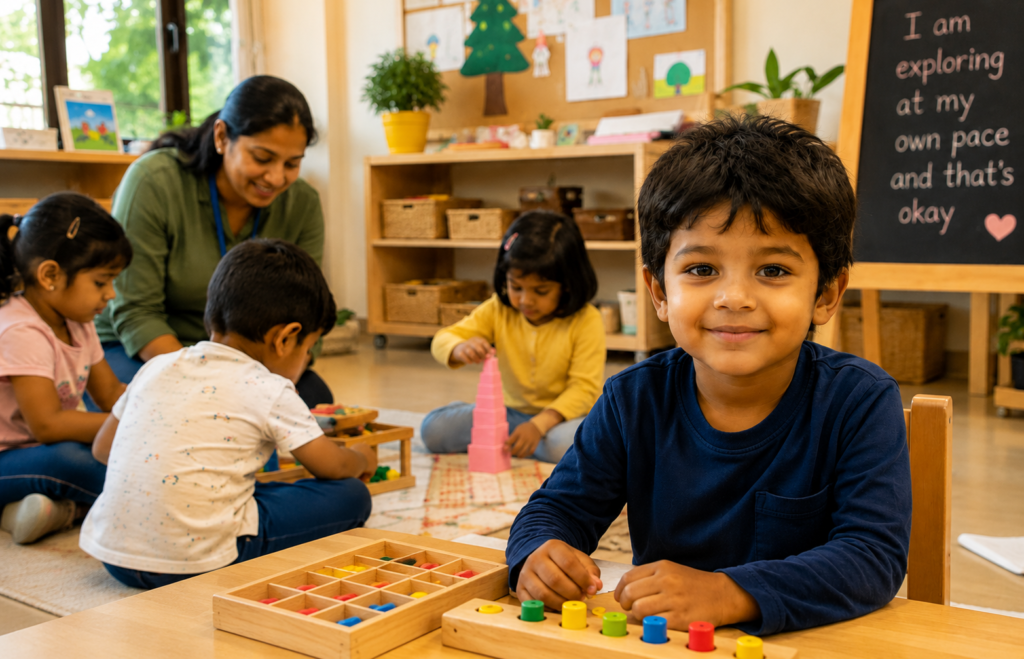How do preschool social skills grow when children join at their own pace?
